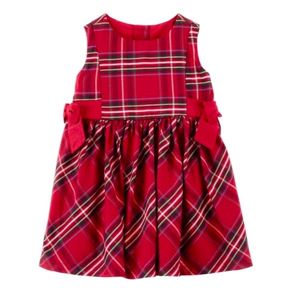 Carter's Other - Brand New Baby Girl Plaid Sateen Holiday Dress with Diaper Cover, 12 Months, NWT